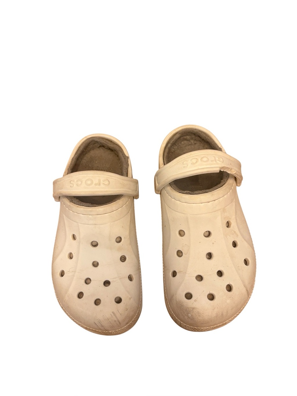 CROCS Women's Size 7 White Fuzz Lined Clog Shoes